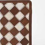 BarH Equine Leather Trifold Bifold Wallet Hair-On Checkerboard Rodeo Purse
