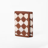 BarH Equine Leather Trifold Bifold Wallet Hair-On Checkerboard Rodeo Purse