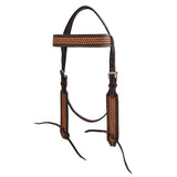 BAR H EQUINE Western Handtooled Leather Horse Headstall & Breast Collar Set | Tack