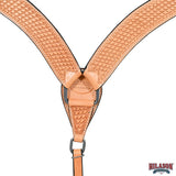 HILASON Western Horse Headstall Breast Collar Set Tack Genuine American Leather | For Horses Headstalls