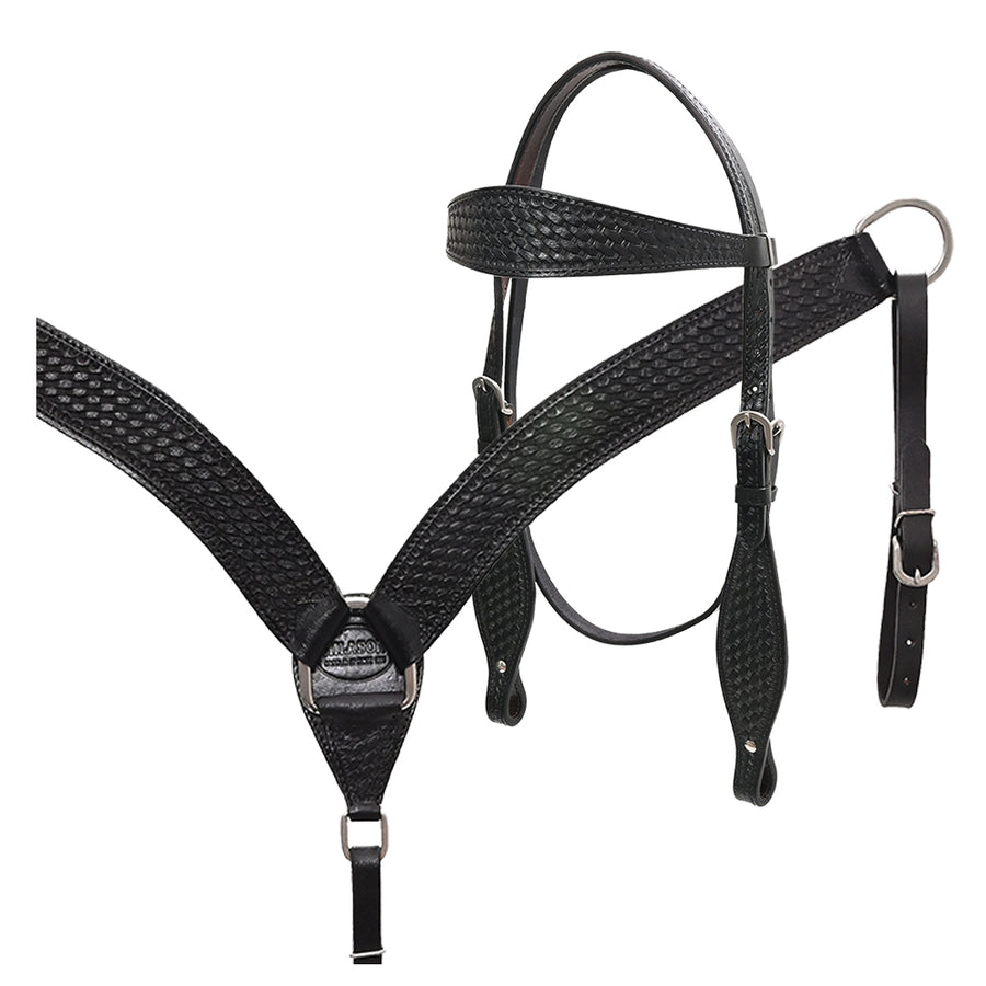 HILASON Western Horse Headstall Breast Collar Set Tack Genuine American Leather - Uhorse