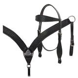 HILASON Western Horse Headstall Breast Collar Set Tack Genuine American Leather - Uhorse