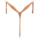 HILASON Western Horse Headstall Breast Collar Set Tack Genuine American Leather | For Horses Headstalls