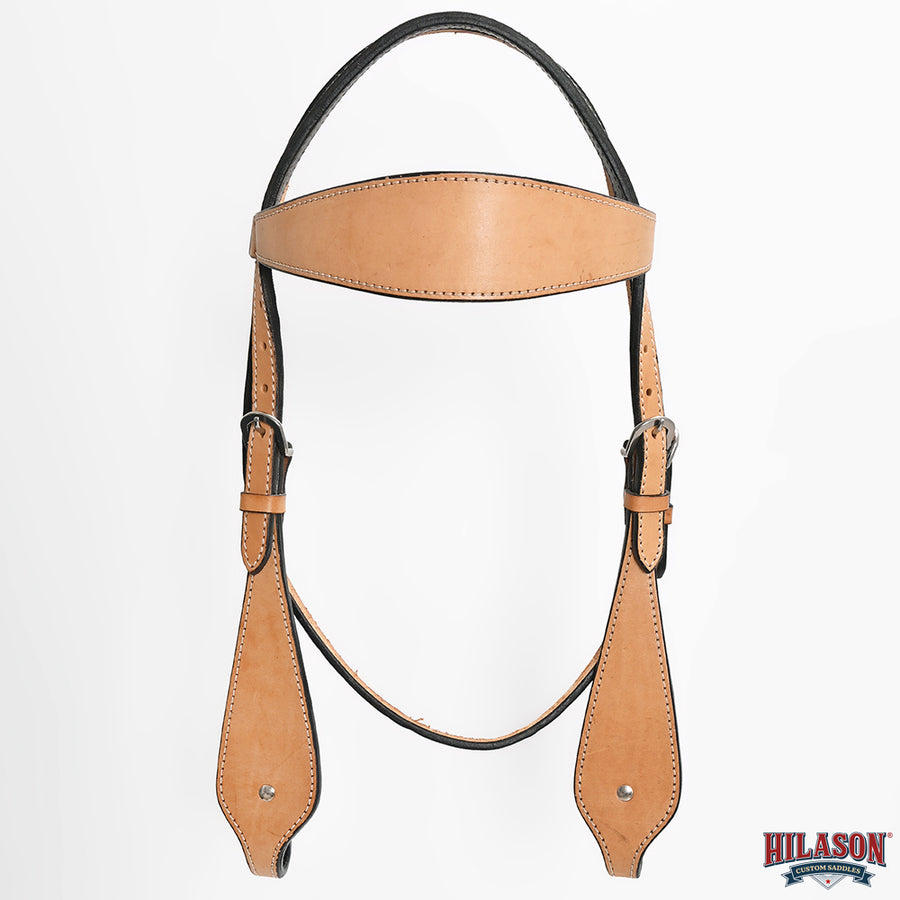 HILASON Western Horse Headstall Breast Collar Set Genuine American Leather Plain Tan | For Horses