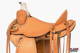 Hilason Western Horse Saddle American Leather Ranch Roping Trail Tan