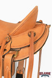 Hilason Western Horse Saddle American Leather Ranch Roping Trail Tan