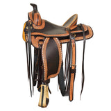 15 In Western Horse Saddle American Leather Ranch Roping Hilason