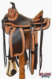 15 In Western Horse Saddle American Leather Ranch Roping Hilason