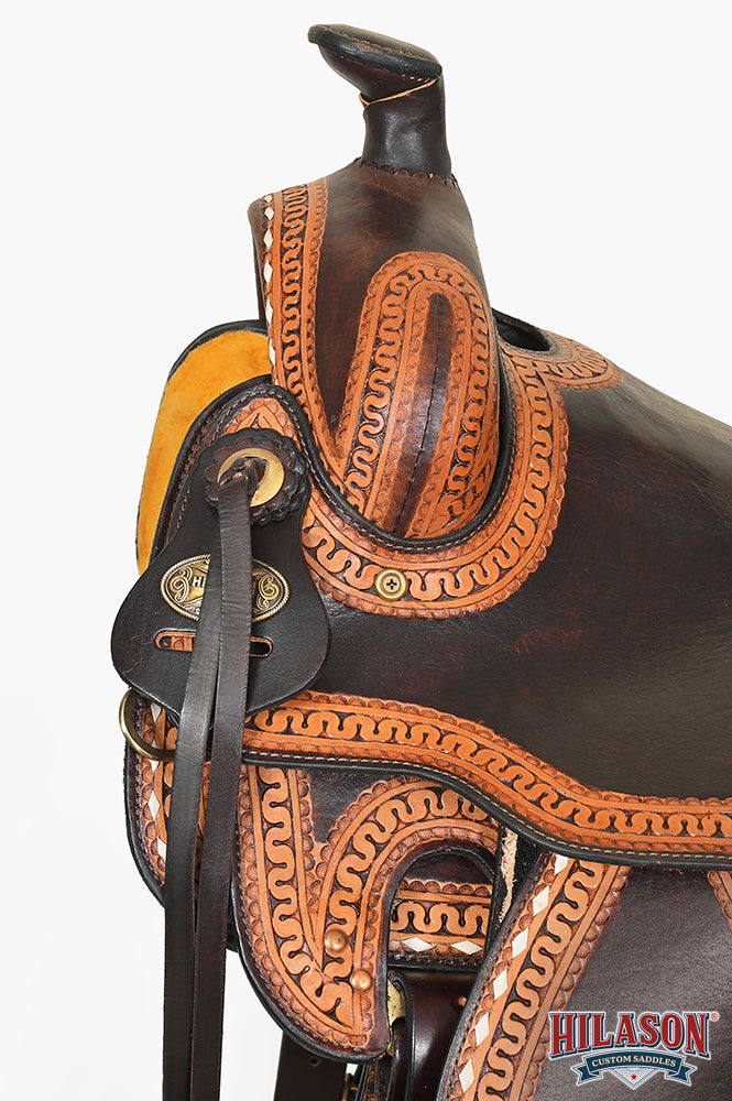 15 In Western Horse Saddle American Leather Ranch Roping Hilason