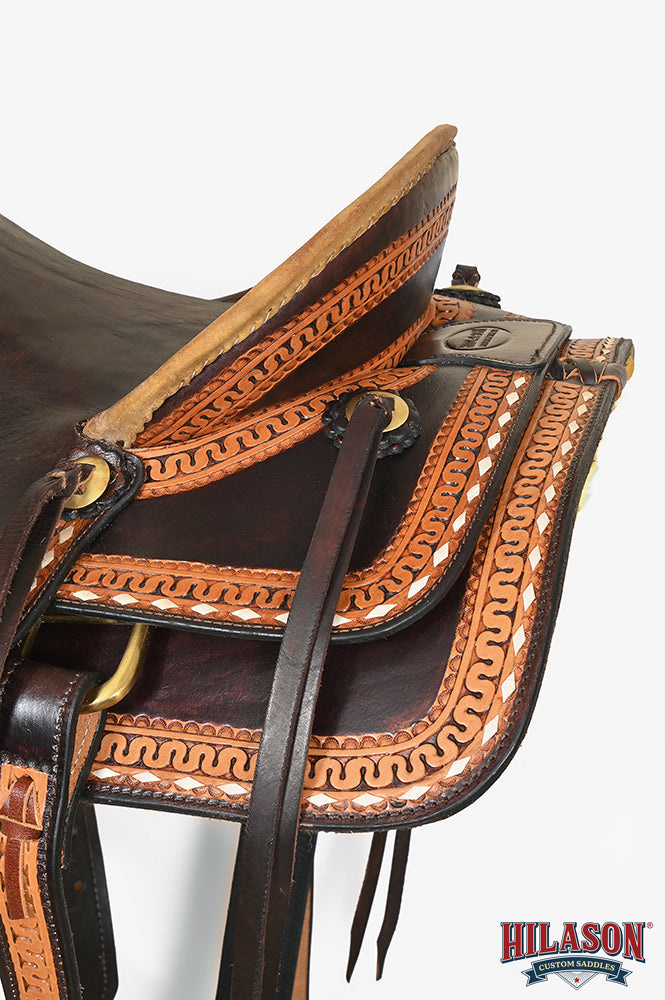 15 In Western Horse Saddle American Leather Ranch Roping Hilason