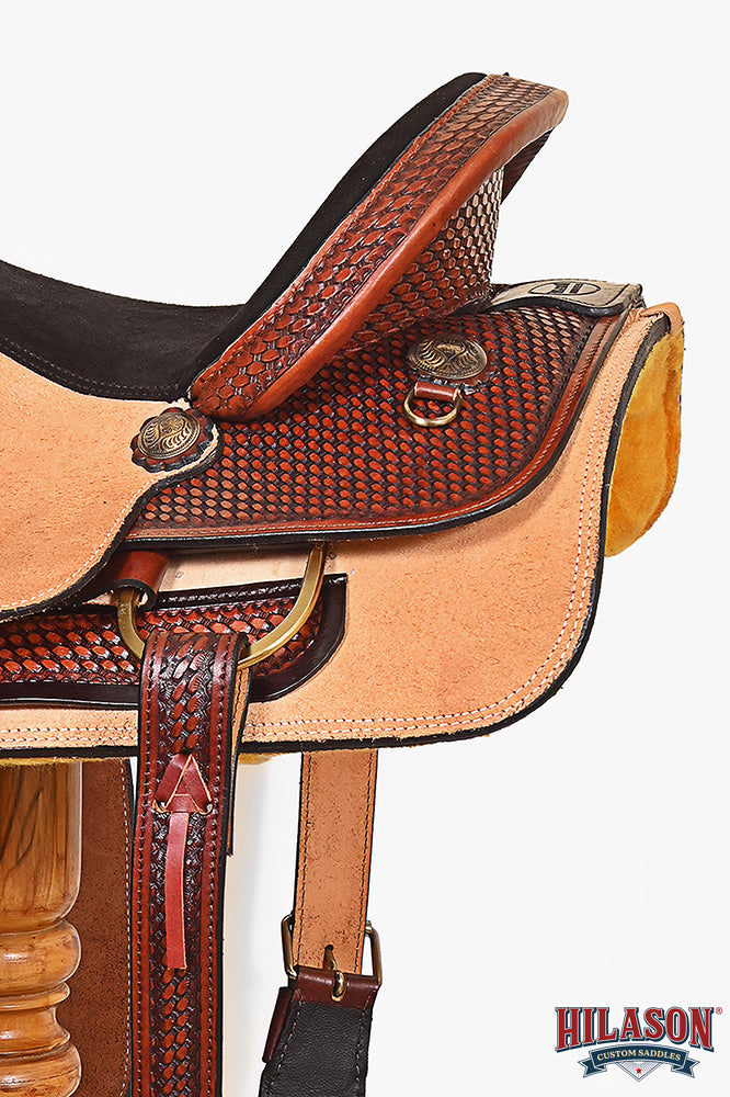 16 In Western Horse Saddle American Leather Ranch Roping Cowboy Hilason