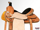 HILASON Western Horse Saddle American Leather Basketweave Ranch Roping Cowboy | Hand Tooled Wade & For Horses