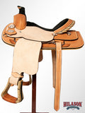 HILASON Western Horse Saddle American Leather Basketweave Ranch Roping Cowboy | Hand Tooled Wade & For Horses