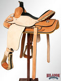 HILASON Western Horse Saddle American Leather Basketweave Ranch Roping Cowboy | Hand Tooled Wade & For Horses