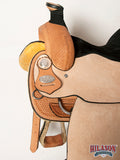HILASON Western Horse Saddle American Leather Basketweave Ranch Roping Cowboy | Hand Tooled Wade & For Horses