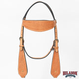 Hilason Western American Leather Horse Breast Collar - Basketweave Tack