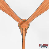 Hilason Western American Leather Horse Breast Collar - Basketweave Tack