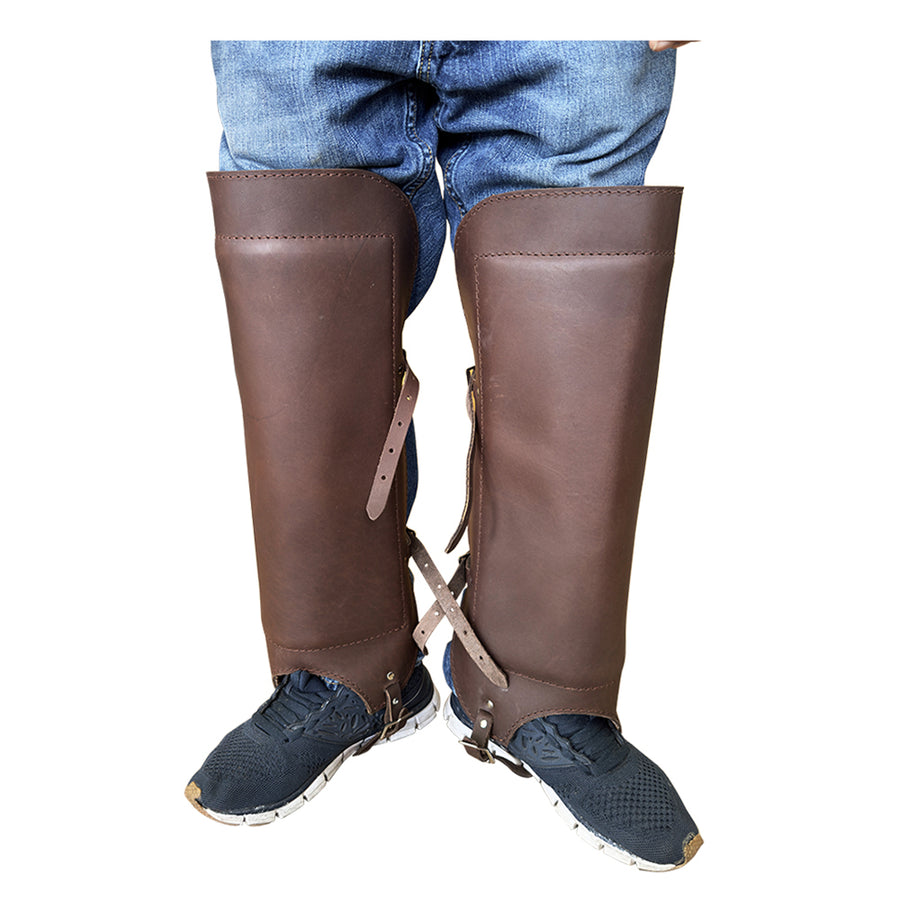 HILASON Protective Western Shin Guards for Bull Riders Men Flexible Rodeo Leg Protection Adjustable Breathable - Uhorse