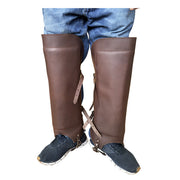 HILASON Protective Western Shin Guards for Bull Riders Men Flexible Rodeo Leg Protection Adjustable Breathable Cowboy Riding Shin Protector Gear