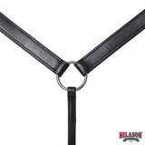 HILASON Western Horse Genuine Leather Breast Collar Tack Plain Black