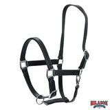 Hilason Western Horse Genuine Leather Halter with Adjustable Fit Durable Hardware Black