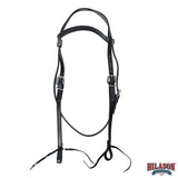Western Horse Genuine Leather Headstall Tack Plain Black