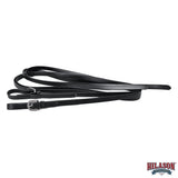 Hilason Genuine Black Leather Horse Reins with Buckle Ends – Durable & Adjustable Riding Tack