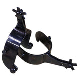 Black Steel men's Bull Spur 5 Points Rowel Cowboy Rodeo Hilason - Uhorse