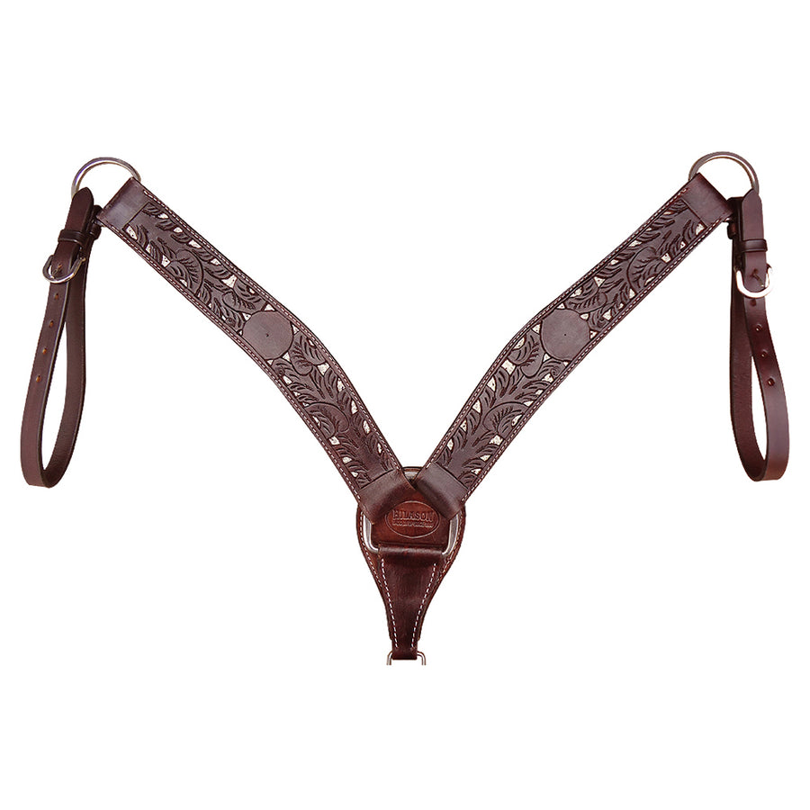Hilason Western Horse Breast Collar American Leather Brown - Uhorse