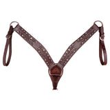 Hilason Western Horse Breast Collar American Leather Brown - Uhorse