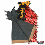 HILASON Western Genuine Leather Pro Rodeo Bull Riding Chaps Unisex