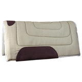 Brown Hilason Square Canvas Horse Work Pad With Felt Center And Fleece Bottom