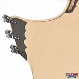 HILASON Western Pro Rodeo Bronc Bull Riding Leather Chinks | Handmade Chaps for Adults Hand Tooled Adult
