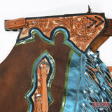HILASON Western Horse Bull Riding Genuine Leather Rodeo Chaps