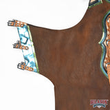 HILASON Western Horse Bull Riding Genuine Leather Rodeo Chaps