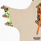 HILASON Bronc Bull Riding Genuine Leather Rodeo Western Chaps White Green Base | for Men and Women Unisex