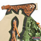 HILASON Western Horse Bull Riding Genuine Leather Rodeo Chaps