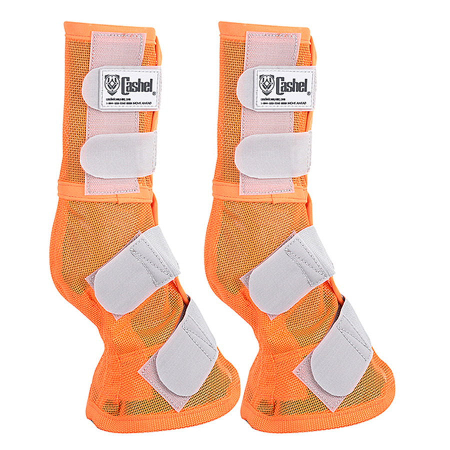 4 Pack Cashel Fly Horse Leg Guard Cool Mesh Boots Orange