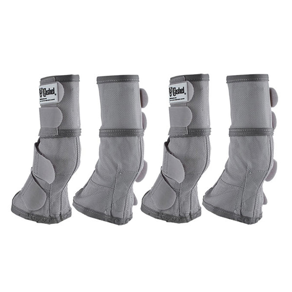 Gray nylon horse boots with protective padding, set of four - Uhorse