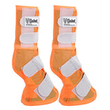 4 Pack Cashel Fly Warmblood Horse Leg Guard Cool Mesh Boots Orange
