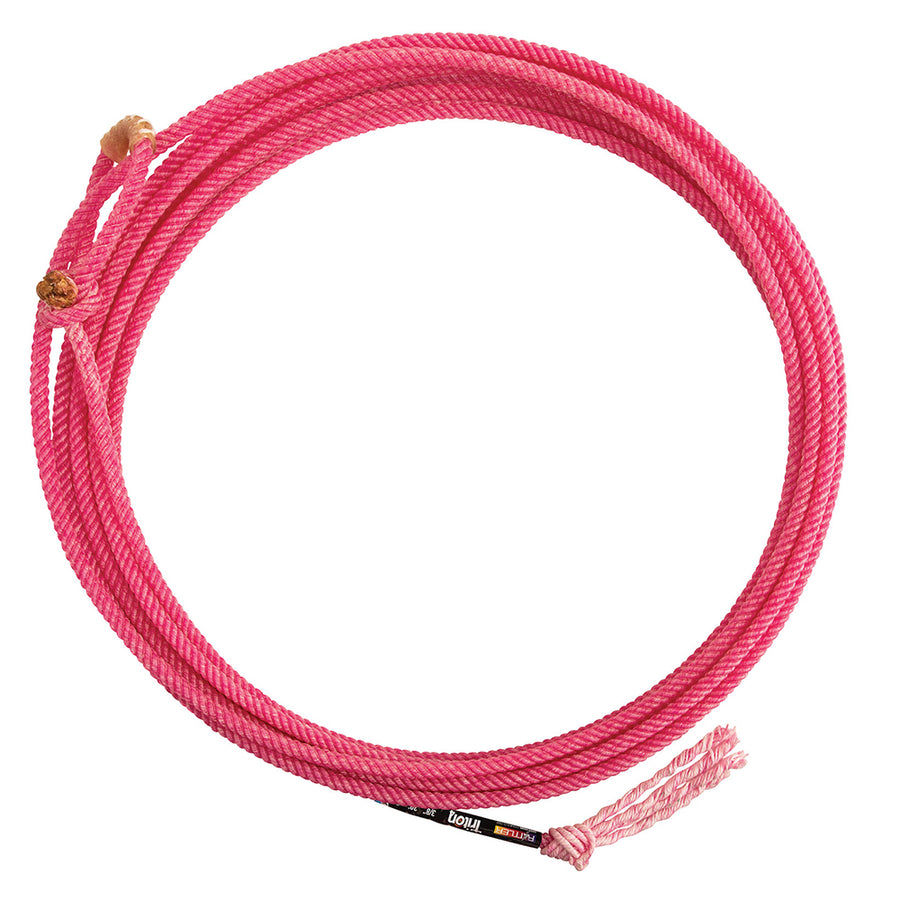 Rattler Triton 4-Strand Team Rope | Professional 35' Head Rope | High-Visibility Pink - Uhorse