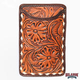 Hilason Western Stylish Floral Hand Tooled Genuine Leather Smartphone Cell Phone Holder