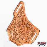 HILASON Leather Floral Hand Carved Stylish Cell Phone Holder Smartphone Case Tan