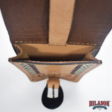 HILASON Leather Floral Hand Carved Stylish Cell Phone Holder Smartphone Case Tan