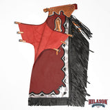 HILASON Western Horse Bull Riding Genuine Leather Rodeo Chaps