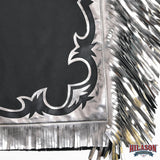 HILASON Pro Rodeo Bull Riding Chaps Genuine Leather Black