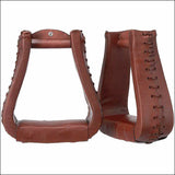 Chestnut Tough1 Royal King Oversized Western Leather Stirrup 3 Neck 3 Tread