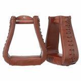 Chestnut Tough1 Royal King Oversized Western Leather Stirrup 3 Neck 3 Tread