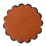 Set Of 06 Hilason Plain Scalloped Leather Rosette Concho Saddle Tack 1-1/2" - Uhorse