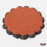 Set Of 06 Hilason Plain Scalloped Leather Rosette Concho Saddle Tack 1-1/2"